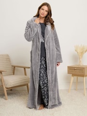 M&Co Grey Honeycomb Shawl Maxi Robe - Image 2 of 5