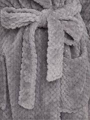 M&Co Grey Honeycomb Shawl Maxi Robe - Image 4 of 5