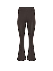 PixieGirl Petite Brown Fold Over Waist Flared Leggings - Image 6 of 6