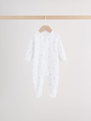 Pink Two Way Zip Baby Sleepsuit 4 Pack (0mths-2yrs) - Image 3 of 15