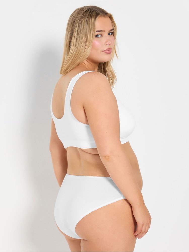 Yours Curve Black 2 Pack Lace Trim Seamless Bras - Image 5 of 5