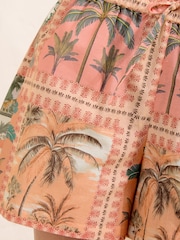 Friends Like These Light Pink Shirred High Waisted Shorts - Image 4 of 5