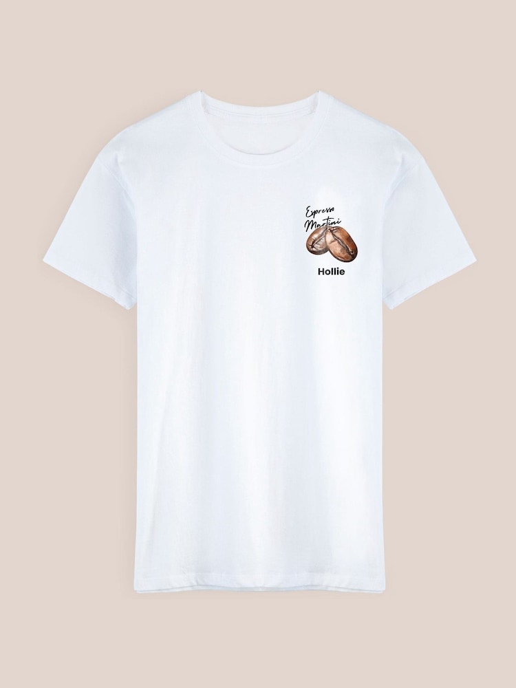Personalised Unisex Espresso Martini Graphic T-Shirt By Stitch Style - Image 1 of 5