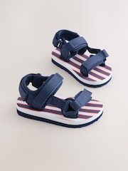 Navy Wide Fit (G) Touch Fastening Trekker Walking Sandals - Image 1 of 5