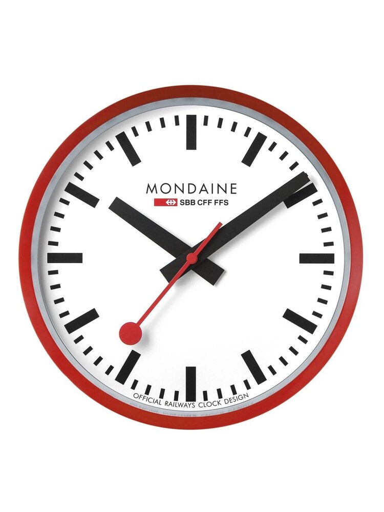 Mondaine White Wall Clock 25cm Frame - Image 2 of 3