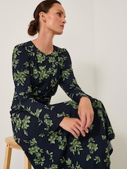 Monsoon Blue Joules Long Sleeve Jersey Midi Dress - Image 3 of 5