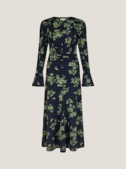 Monsoon Blue Joules Long Sleeve Jersey Midi Dress - Image 5 of 5