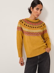 Monsoon Yellow Fran Fair Isle Pattern Jumper - Image 4 of 5