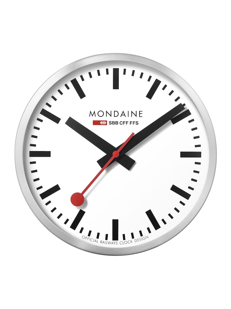 Mondaine White Large 40cm Wall Clock - Image 2 of 3