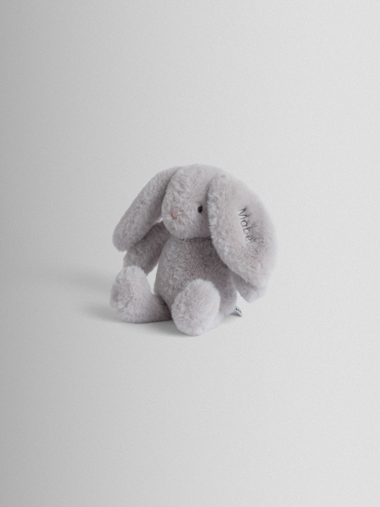 JoJo Maman Bébé Grey Mabel Personalised Small Bunny - Image 1 of 2