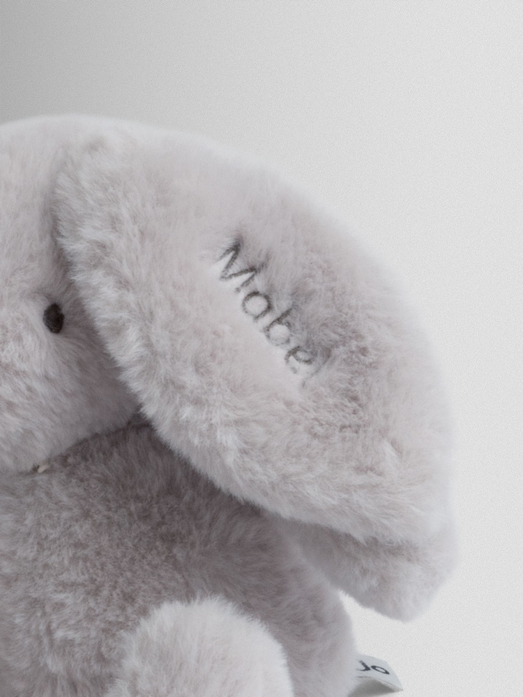 JoJo Maman Bébé Grey Mabel Personalised Small Bunny - Image 2 of 2