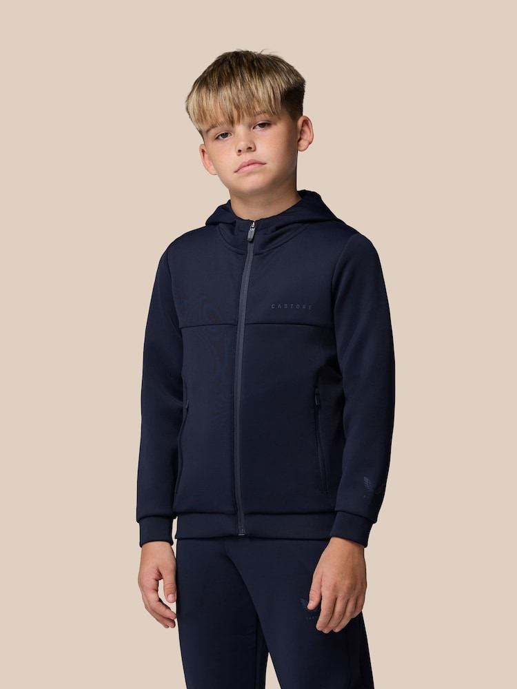 Castore Navy Scuba Full Zip Through Jacket - Image 1 of 11 Castore Navy Scuba Full Zip Through Jacket - Image 1 of 11