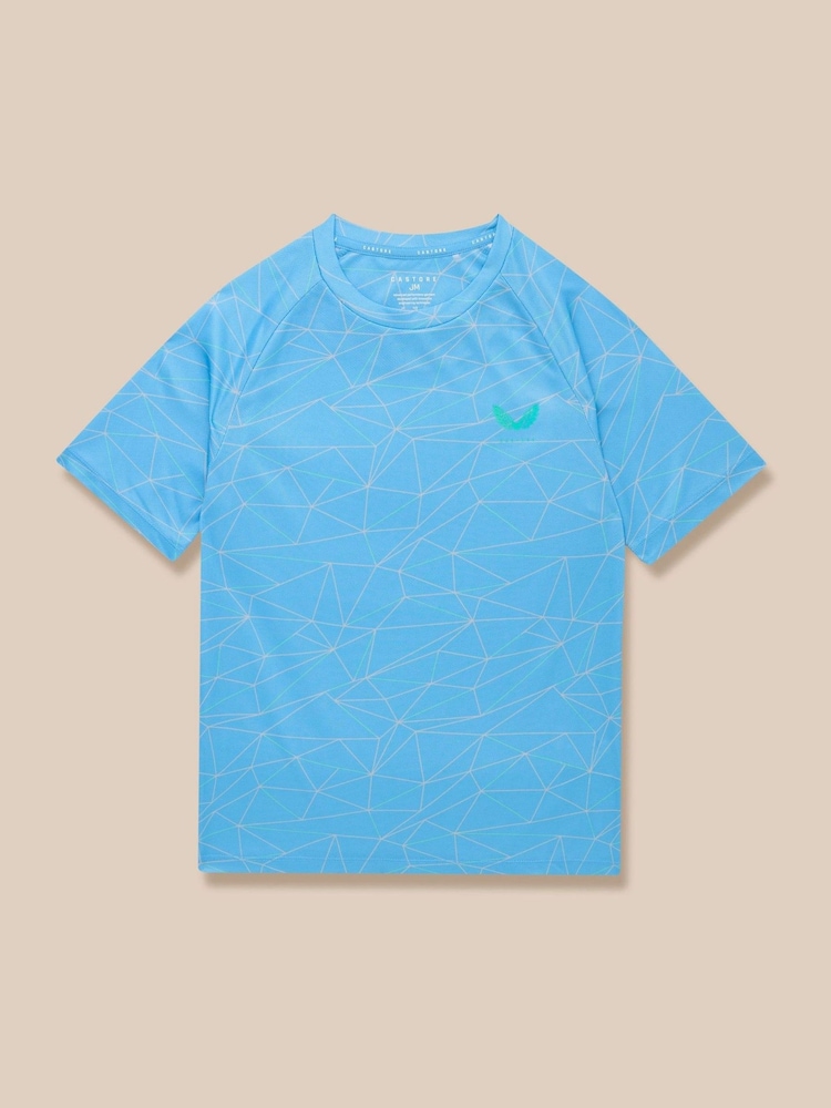 Castore Blue AOP Short Sleeve T-Shirt - Image 1 of 2