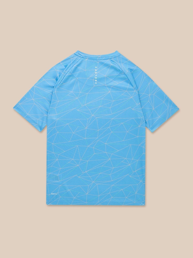 Castore Blue AOP Short Sleeve T-Shirt - Image 2 of 2