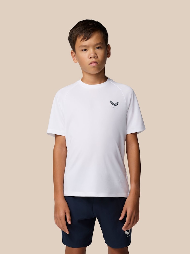 Castore White Short Sleeve T-Shirt - Image 1 of 9 Castore White Short Sleeve T-Shirt - Image 1 of 9