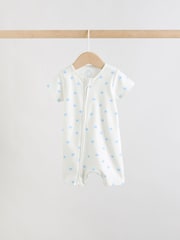 Blue Two Way Zip Baby Rompers 3 Pack (0mths-3yrs) - Image 3 of 12