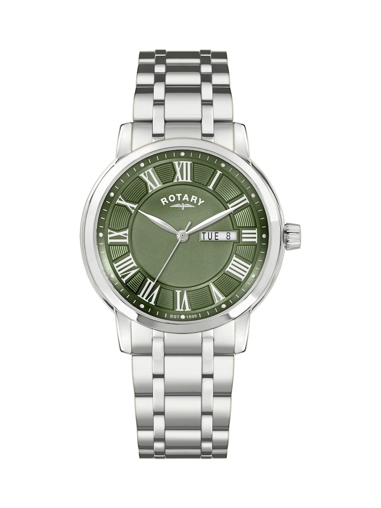 Rotary Silver Tone Heritage Stainless Steel Bracelet Watch - Image 1 of 6