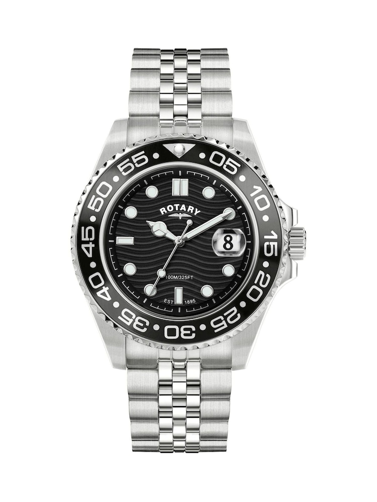 Rotary Silver Tone Tone Apex 100 Stainless Steel Watch Bracelet - Image 1 of 6