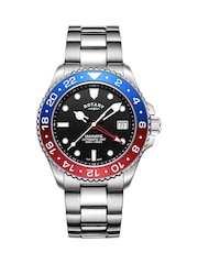 Rotary Blue Seamatic Gmt Stainless Steel Bracelet Watch - Image 1 of 4