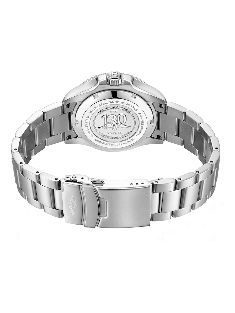 Rotary Blue Seamatic Gmt Stainless Steel Bracelet Watch - Image 4 of 4