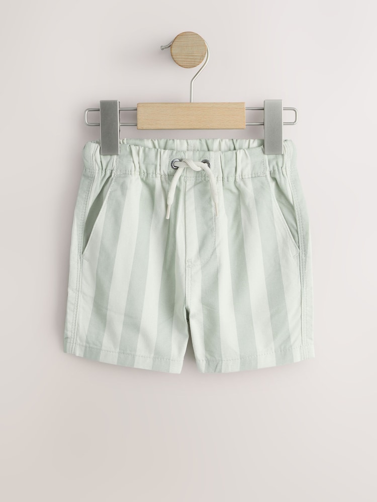 Mint Green Stripe Pull On Shorts (3mths-7yrs) - Image 1 of 5