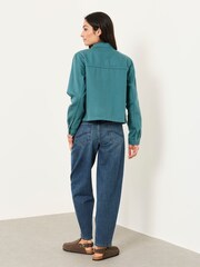 FatFace Thea Teal Blue Colour Jacket - Image 2 of 5