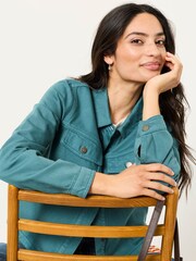 FatFace Thea Teal Blue Colour Jacket - Image 4 of 5