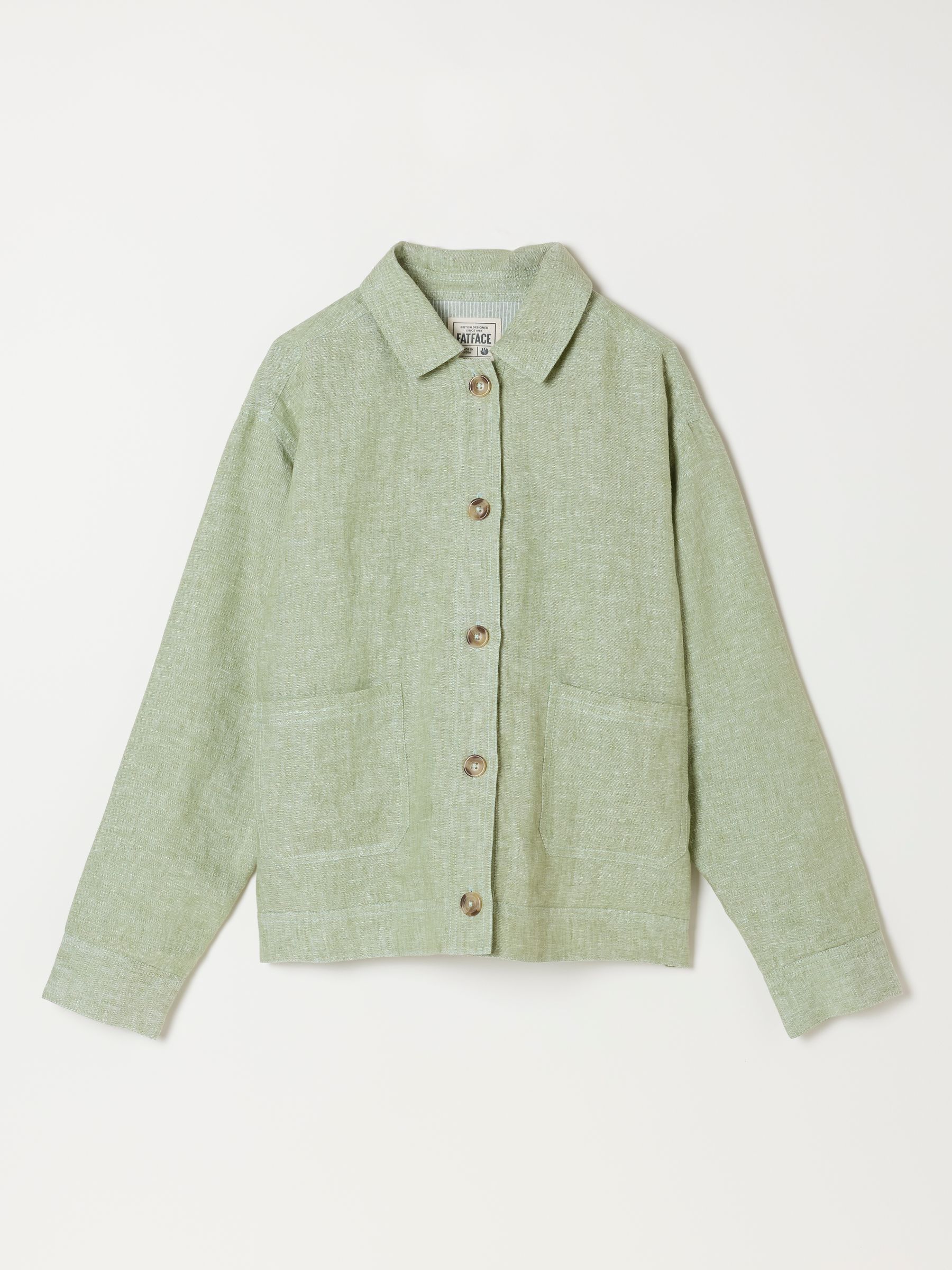 Buy FatFace Darcy Green Linen Jacket from the Next UK online shop