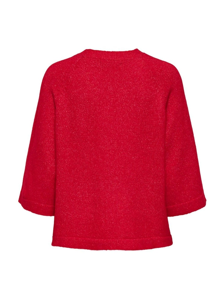 Rot - Only – Pullover mit 3/4-Ärmeln - Bild 8 von 8