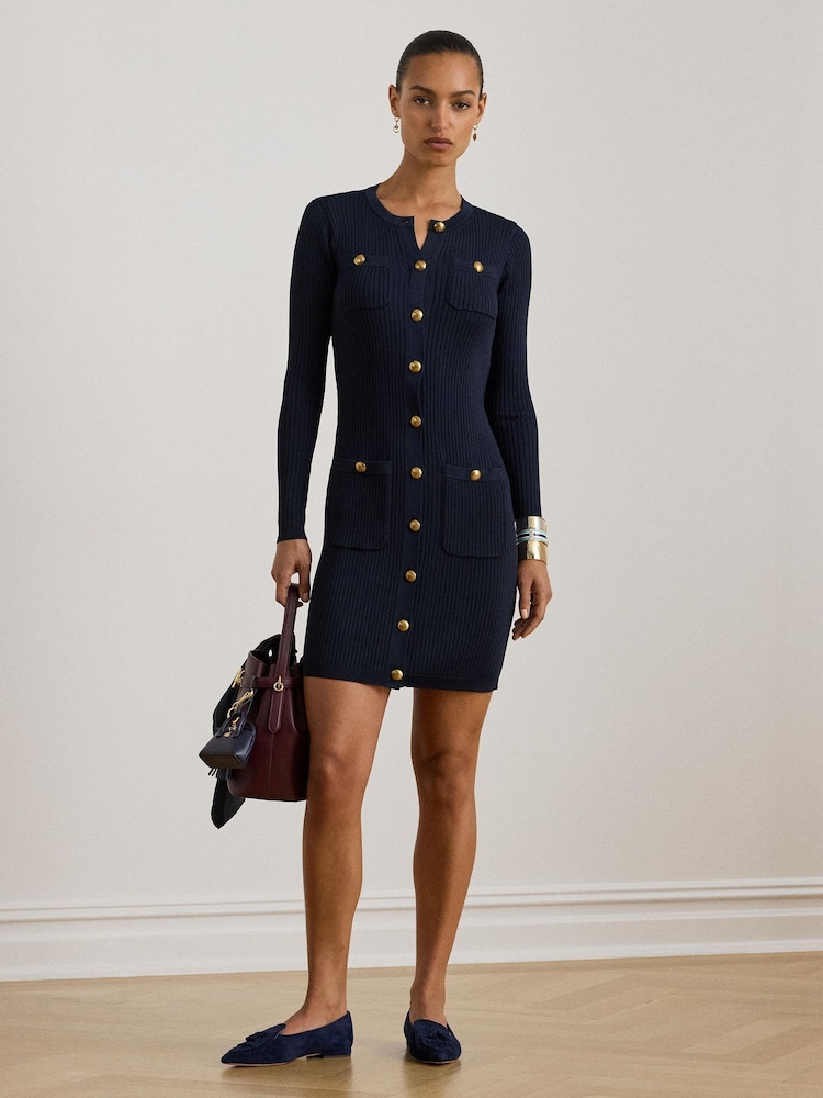 Lauren Ralph Lauren Navy Dress - Image 1 of 6