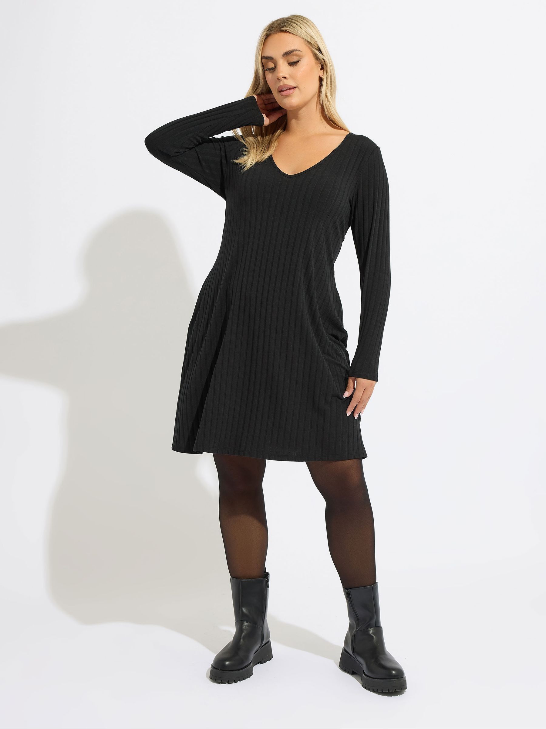Buy Yours Curve Black Short Flare Dress from Next USA Buy Yours Curve Black Short Flare Dress from Next USA