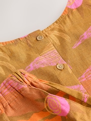 Olive Green Tropical Peplum Blouse and Shorts Set (3-16yrs) - Image 9 of 10