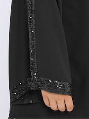 Yours Curve Black Sequin Panel Flare Tunic - Image 4 of 5