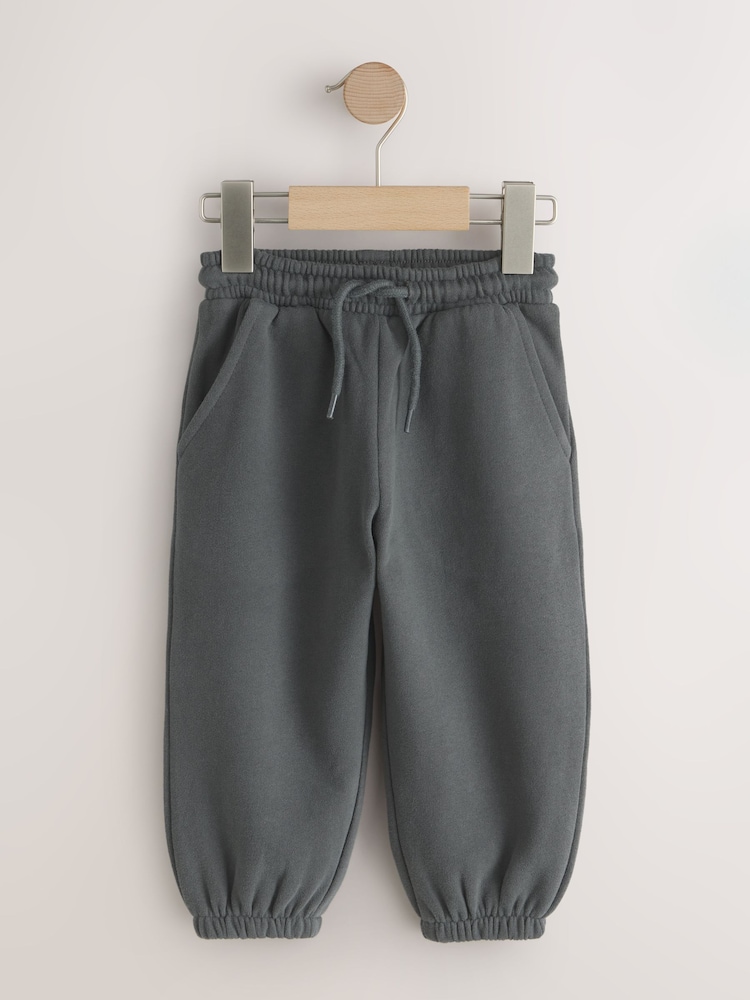 Charcoal Grey Regular Fit Soft Touch Jersey Joggers (3mths-7yrs) - Image 1 of 4