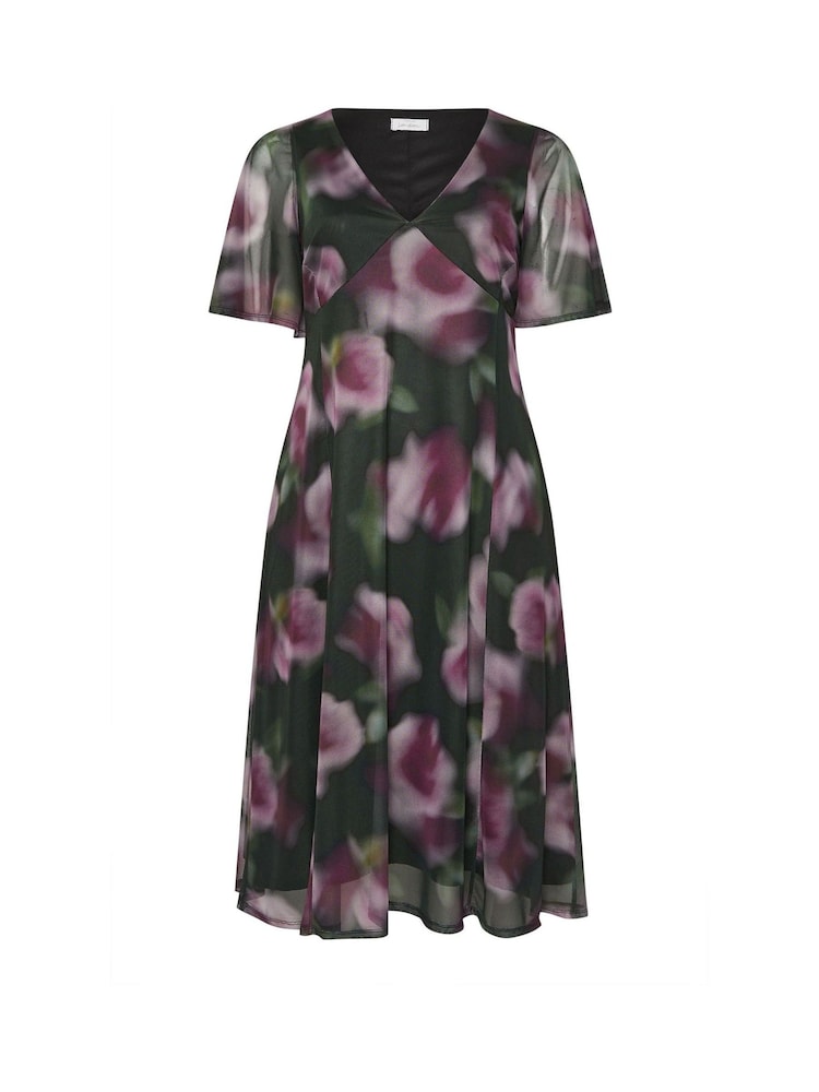 mesh tea dress Plus Size - Relaxed Tea Length Mesh T-Shirt Dress