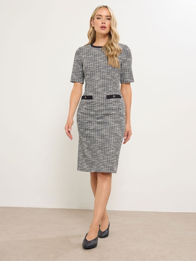 Long Tall Sally Black Boucle Dress - Image 1 of 5