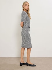 Long Tall Sally Black Boucle Dress - Image 3 of 5