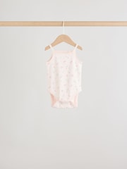 Pink Vest Baby Bodysuits 5 Pack - Image 4 of 12