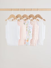 Pink Vest Baby Bodysuits 5 Pack - Image 6 of 12