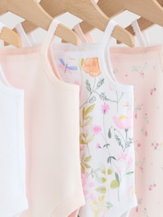 Pink Vest Baby Bodysuits 5 Pack - Image 8 of 12