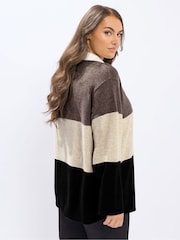 Yours Curve Natural Rugby Collar Jumper - Image 3 of 5