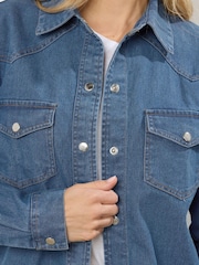 Long Tall Sally Blue Denim Shirt - Image 5 of 6