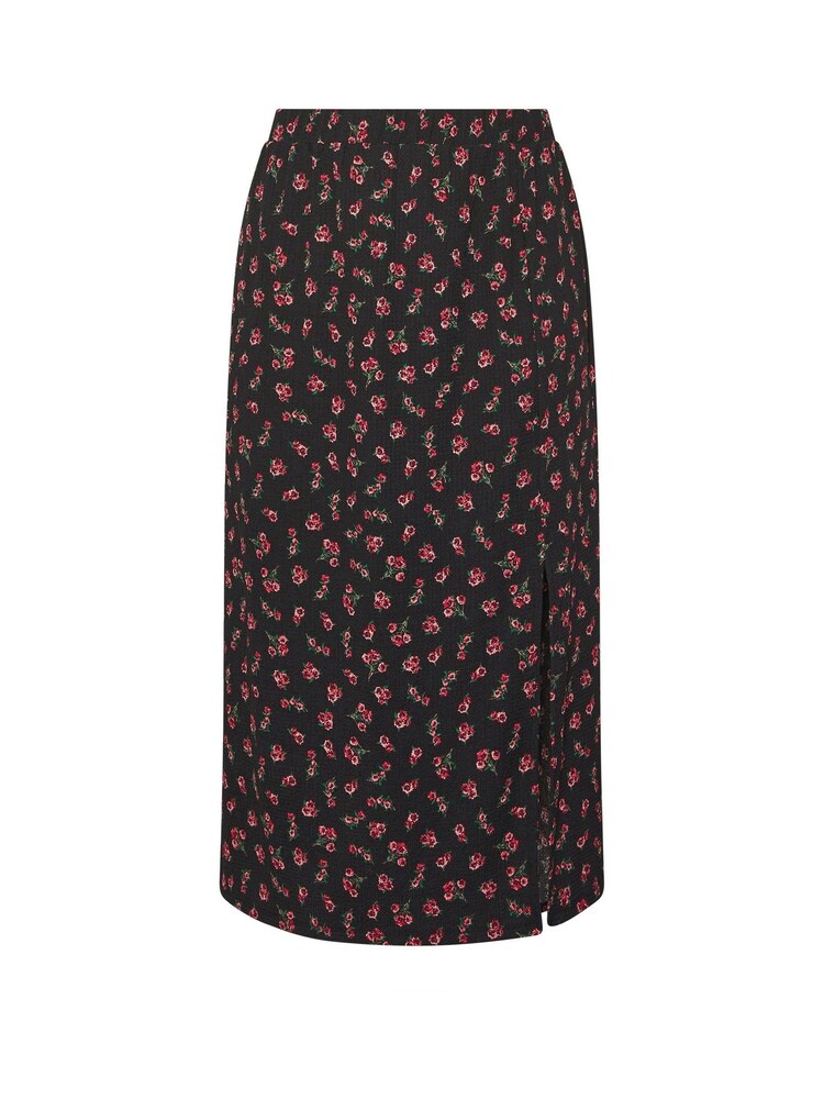 Yours Curve Black Textured Tube Skirt - Image 5 of 5