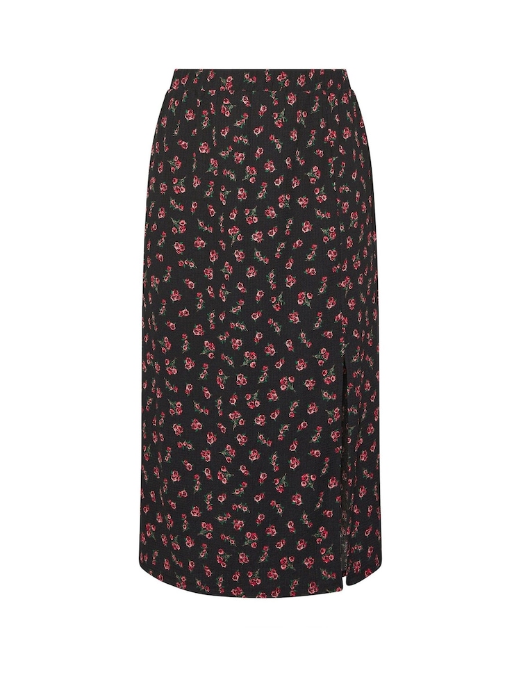Yours Curve Black Textured Tube Skirt - Image 5 of 5 Yours Curve Black Textured Tube Skirt - Image 5 of 5