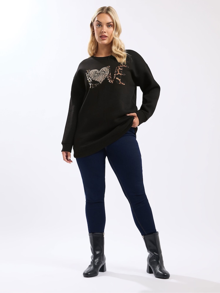 Yours Curve Heart Logo Sweatshirt - Imagem 2 de 5