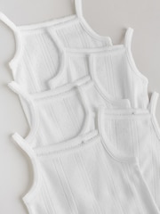 أبيض - حزمة 5 قطع رداء علوي للجسم بتصميم صديري للبيبي - صورة 10 من 13