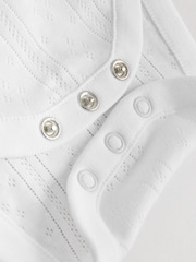 أبيض - حزمة 5 قطع رداء علوي للجسم بتصميم صديري للبيبي - صورة 13 من 13