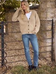 M&Co Petite Short Cable Cardigan - Imagen 2 de 6