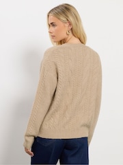 M&Co Petite Short Cable Cardigan - Imagen 4 de 6