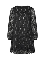 Yours Curve Black Lace Party Dress - Image 4 of 5